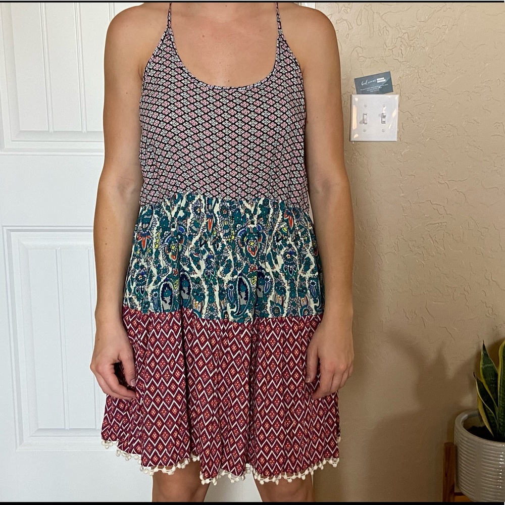 Spaghetti strap MultiPrint Dress